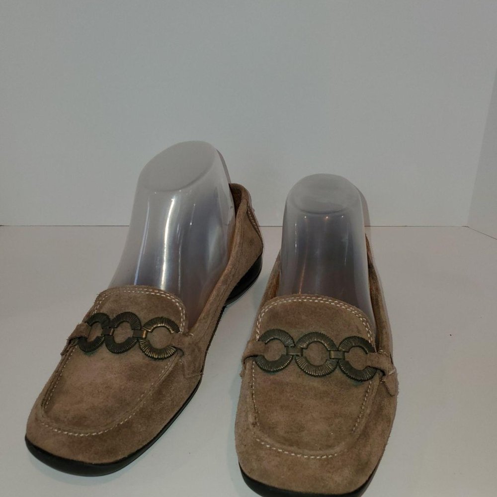 Naturalizer Womens Brown Suede Leather Casper Slip